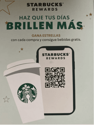 Regalo 1.500 estrellas Starbucks Rewards al registrarte