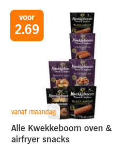 Alle Kwekkeboom oven & airfryer snacks voor €2,69 bij de AH