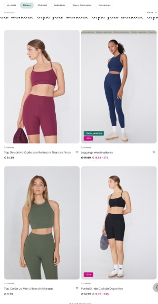 Ropa Fitness desde 9,99€ en Tezenis.