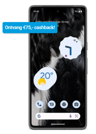 Google Pixel 7 voor €574 na cashback bij Belsimpel