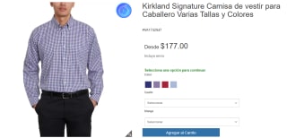 Kirkland Signature Camisa de Vestir Hombre por $177 en Costco