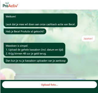 Becel ProActiv gratis via chatback