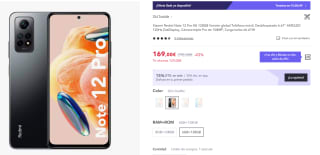 Xiaomi Redmi Note 12 Pro de 6GB/128GB por 154€