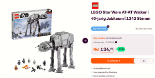 LEGO 75288 Star Wars AT-AT Walker voor €134,95 bij Ibood