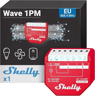 Shelly Wave 1PM, Z-Wave slimme relais schakelaar voor €18,34 bij Amazon NL