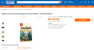 Jogo: No Kuni Ii Revenant Kingdom - Nintendo Switch - R$ 129,88