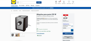 Máquina para pasta de 220 W por 42,49€