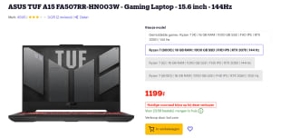 ASUS TUF Gaming A15 FA507RR-HF005W voor €1.199 bij Bol.com