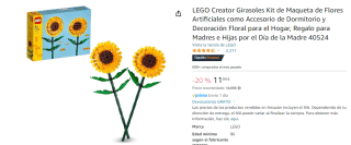 LEGO Creator Girasoles Kit de Maqueta de Flores por 11,24€