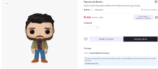 Figura Funko Funko Pop Dane de Marvel The Eternals por 5,95€