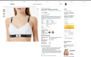Sujetador Calvin Klein Bralette por solo 19,90€