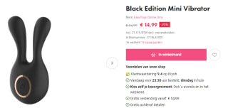 Black Edition Mini Rabbit Vibrator voor €14,99 bij Easytoys