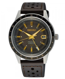 Montre Automatique Seiko Présage en Cuir Marron à 670€
