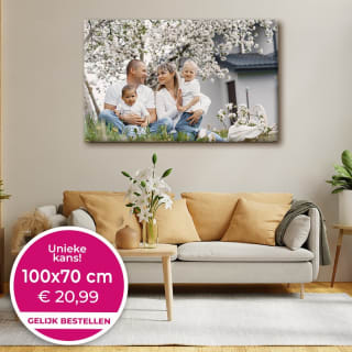 Eigen Foto op canvas 60 x 40 cm voor €9,99 dmv code bij CanvasCompany