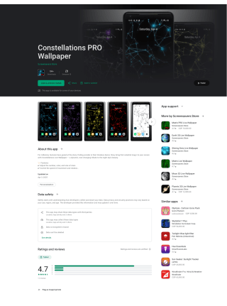 Constellations PRO Wallpaper Android Gratis
