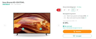 Sony Bravia KD55X75WLAEP LED TV voor €599 bij Art & Craft