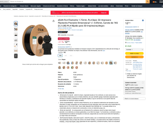 eSUN PLA Filamento 1.75mm PLA Basic por tan solo 12,99€