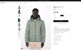 Chaqueta acolchada capucha Springfield Hombre verde por 24,99€