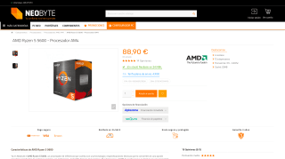 AMD Ryzen 5 5600 por 88,90€