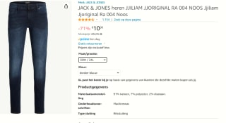 Jack&Jones Jeans donkerblauw voor €10 bij Amazon