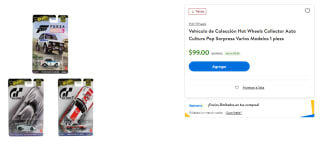 Hot Wheels Collector Auto Cultura Pop Sorpresa $99 | Walmart