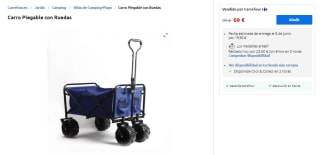 Carro plegable con ruedas anchas por 69€