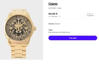Reloj para Hombre Guess UNTAMED por 60.99€