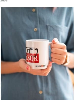 Taza de cerámica Gafas Profesor, La Casa de Papel 330ml Grupo Erik por 4,10€
