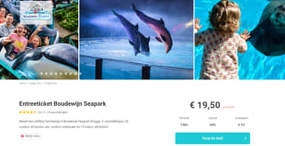 Entreeticket Boudewijn Seapark voor €19,50 via Tripper