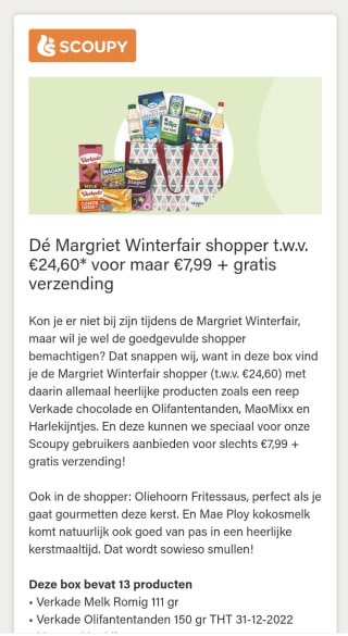 Margriet Winterfair shopper twv 24,60 euro voor 7,99 euro