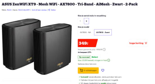 ASUS ZenWiFi XT9 Mesh WiFi 2pack voor €349 bij Bol.com