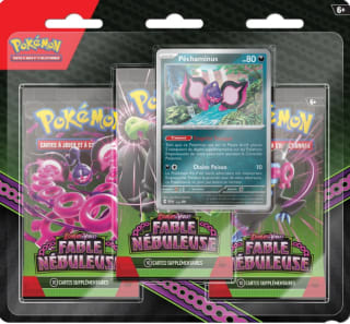 Pokémon - Tripack Pêchaminus Q3 Écarlate et Violet Fable Nébuleuse EV6.5 à 12,99€