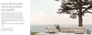 30% dto en sofás de jardín 25% en resto