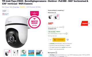 TP-Link Tapo C500 - Beveiligingscamera - Outdoor - Full HD voor €32,95 bij Bol