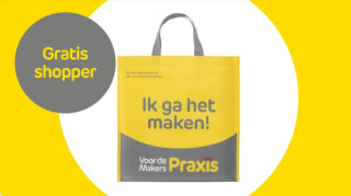 Gratis shopper voor elke betalende klant bij Praxis via Praxis Plus app