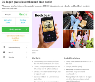 75 dagen gratis luisterboeken en e-books bij BookBeat