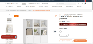 Bibliothèque ,Meuble de rangement Vasagle - 9 cases à 81,99 €