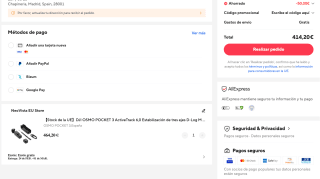 DJI OSMO POCKET 3 ActiveTrack 6,0 Estabilización de tres ejes D-Log M de 10 bits por solo 414,20€