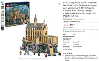 Lego Harry Potter "Kasteel Zweinstein: de Grote Zaal" (76435) voor €152,99 bij Amazon DE