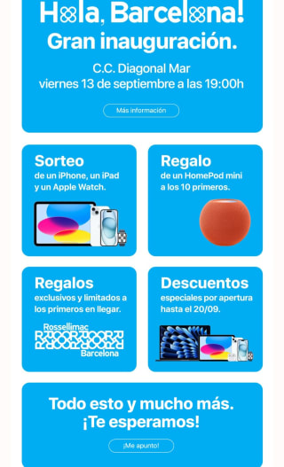 Apertura Apple Authorized Reseller regalos para los primeros