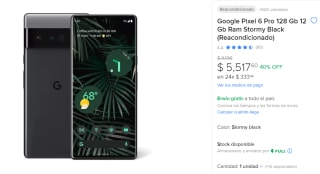 Google Pixel 6 Pro 128GB Reacondicionado por $5,518 en Amazon