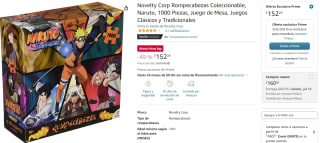 Rompecabezas Naruto 1000pzas por $152 en Amazon