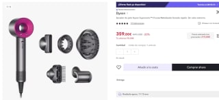 Secador de pelo Dyson Supersonic por 319€