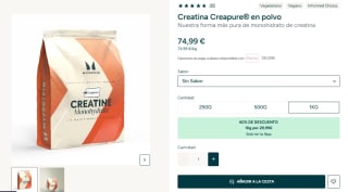 Creatina Creapure de MyProtein 1kg por 29,99€