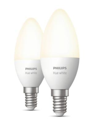 Philips Hue Kaarslamp White E14 Duo pack voor €20,97 in de Philips store