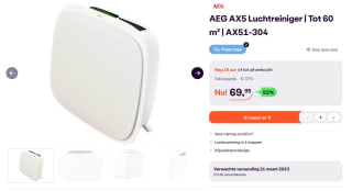 AEG AX51-304 Luchtreiniger voor €69,95 bij iBOOD
