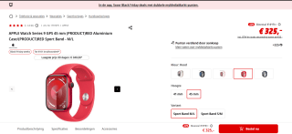 APPLE Watch Series 9 GPS 45 mm voor €325 bij de Mediamarkt