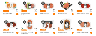 Alle BBQ burgers: 1+1 gratis bij de AH