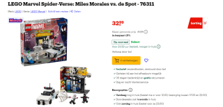 LEGO Marvel Spider-Verse: Miles Morales vs. de Spot voor €32,99 bij Bol