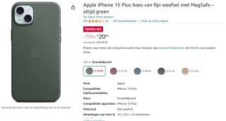15 Apple FineWoven Case met MagSafe voor €20,40 bij Amazon